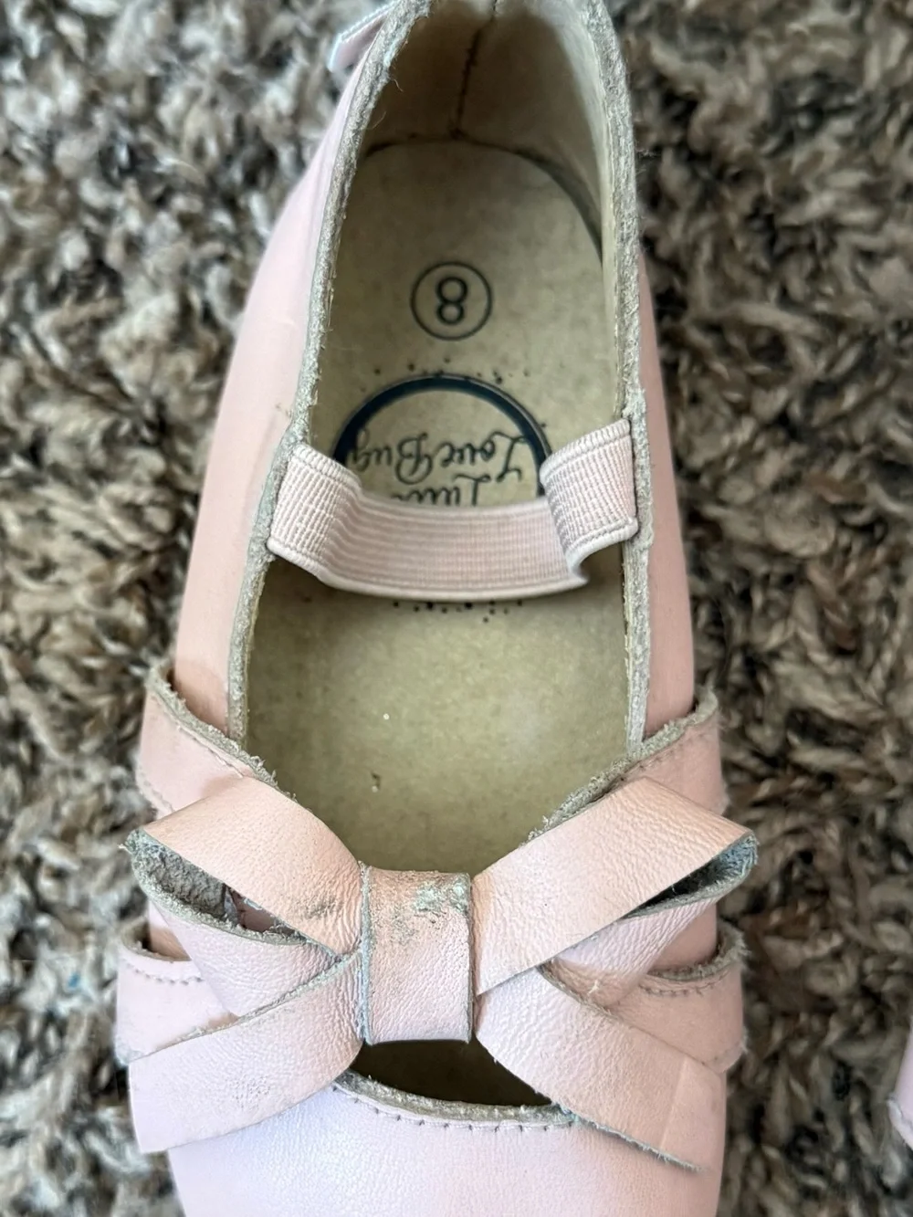 Girls Pink Ballet Slipper Bow Dress Shoes